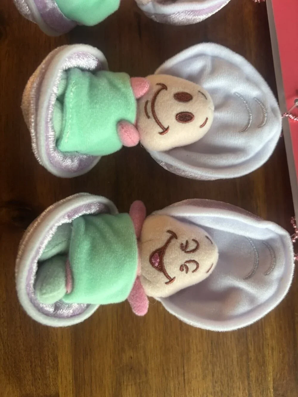 Set Of 3 Baby Oysters Disney Alice In Wonderland Plush Keychain Tokyo Disney